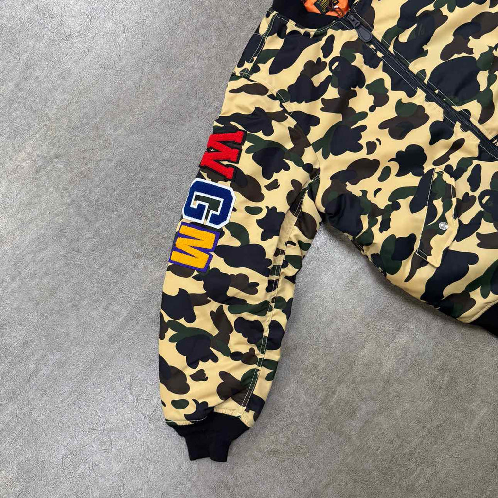 Bape Jacket "1ST CAMO SHARK" Yellow New Size XL