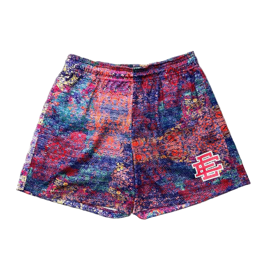 Eric Emanuel Mesh Shorts "RUG 8" Multi-Color Used Size XL