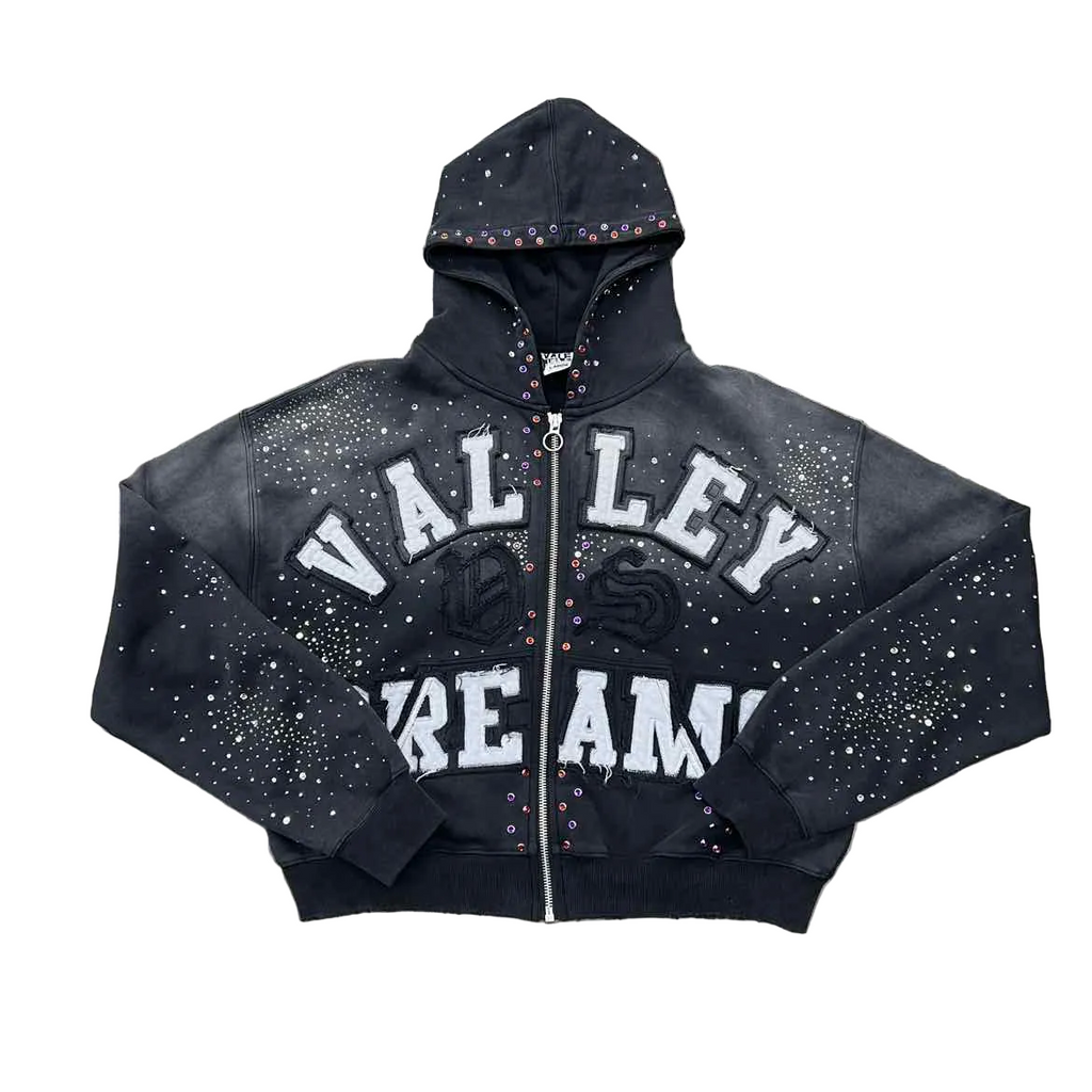 Vale Zip Up "RHINESTONE" Black Used Size L