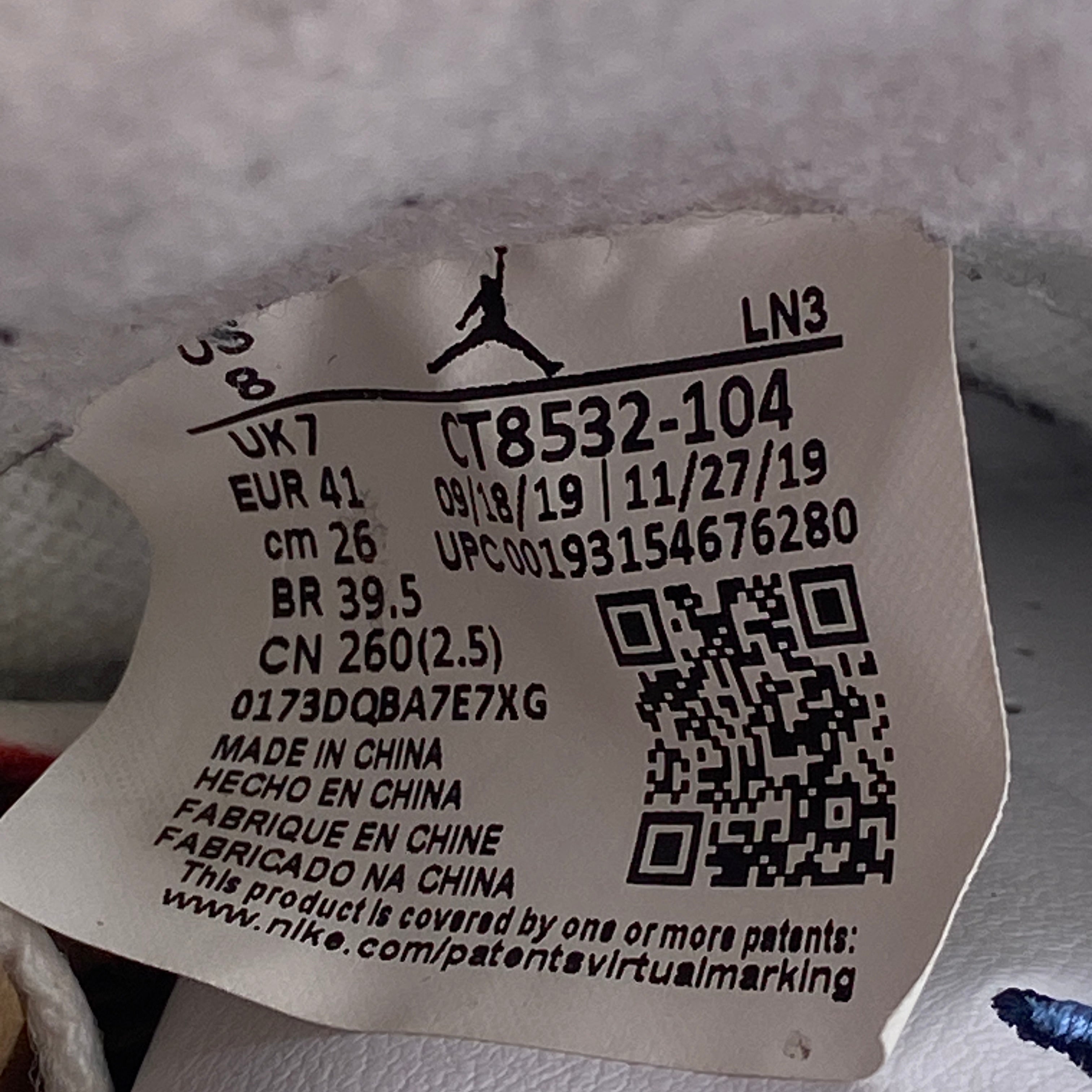 Air Jordan 3 Retro &quot;Unc&quot; 2020 Used Size 8