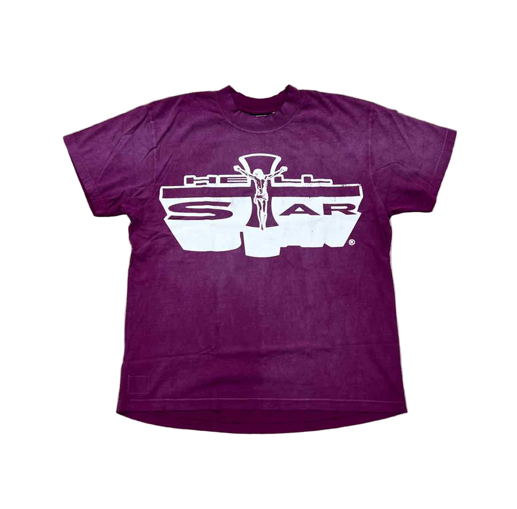 Hellstar T-Shirt "JESUS" Burgundy New Size S
