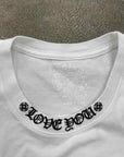 Chrome Hearts T-Shirt "LOVE YOU" White Used Size XL