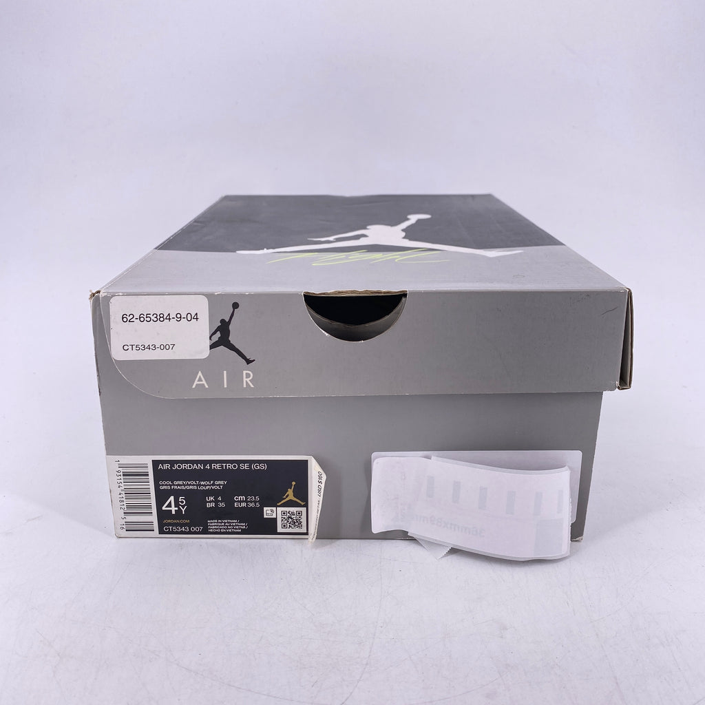 Air Jordan (GS) 4 Retro "Neon" 2020 Used Size 4.5Y