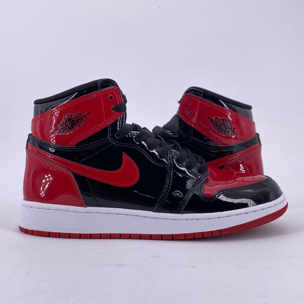 Air Jordan (GS) 1 Retro High OG "Patent Bred" 2021 Used Size 6Y