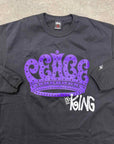 Stussy Long Sleeve "PEACE IS KING" Black Used Size L