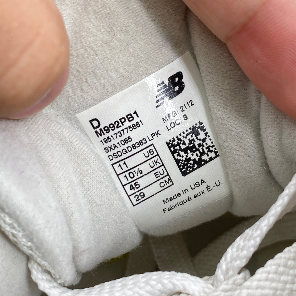 New Balance 992 "Paperboy Fried Egg" 2021 Used Size 11