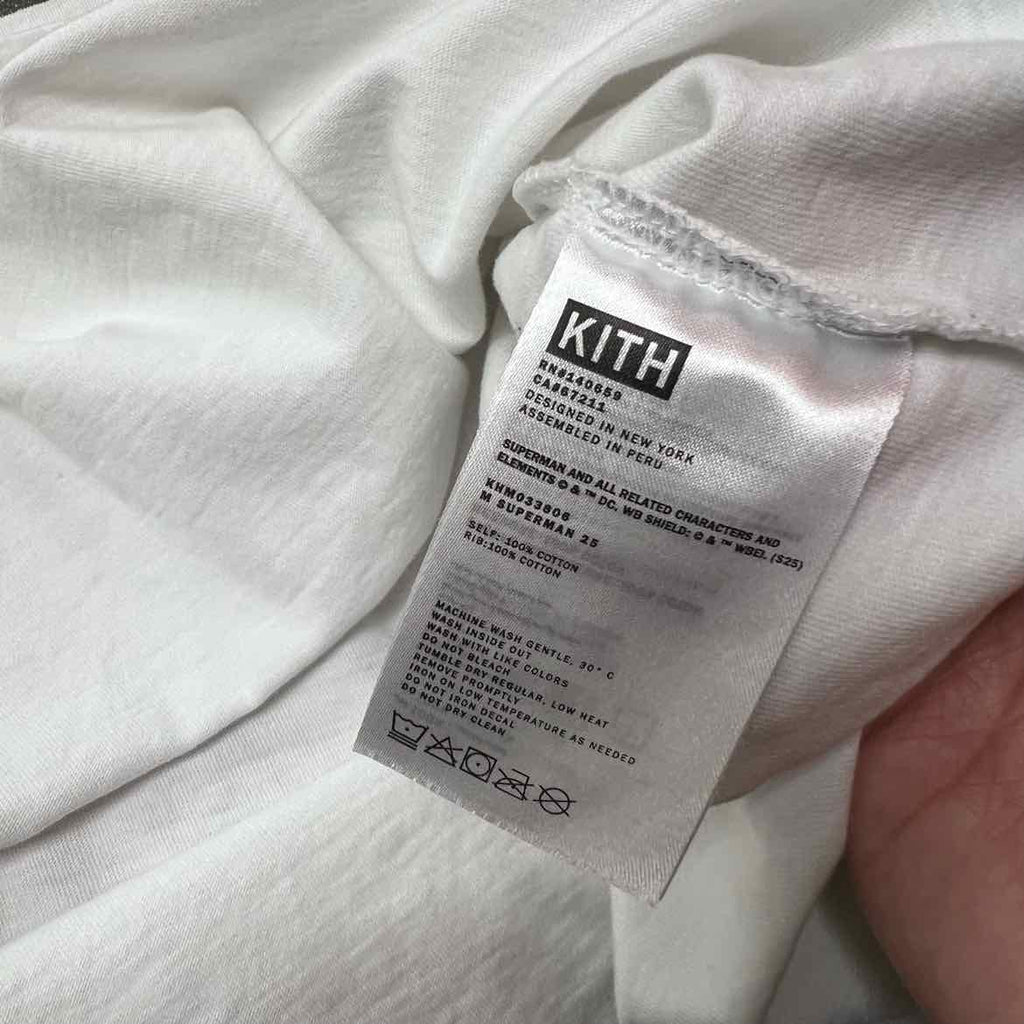 Kith T-Shirt "SUPERMAN" White Used Size XL