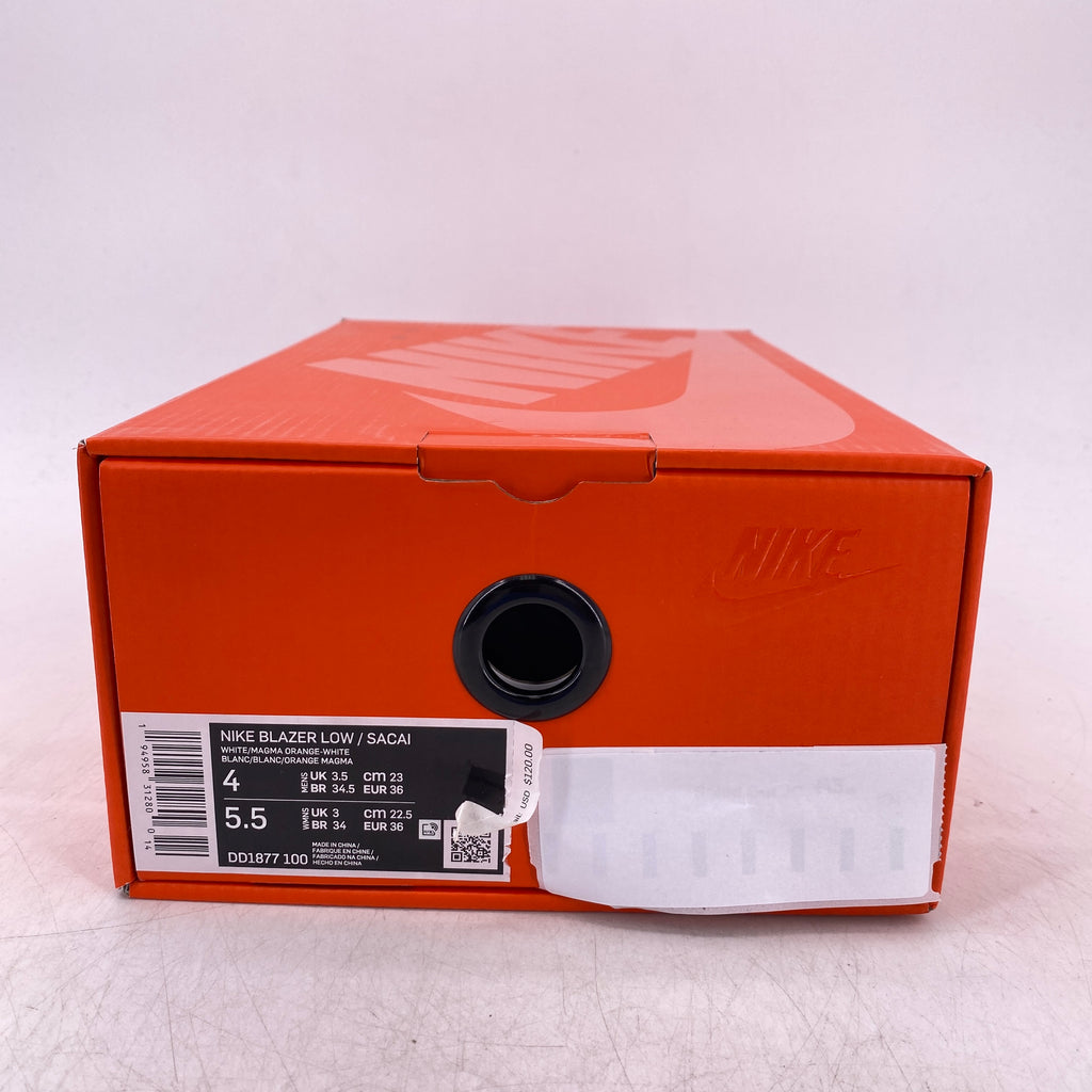 Nike Blazer Low / Sacai "White Magma" 2021 New Size 4