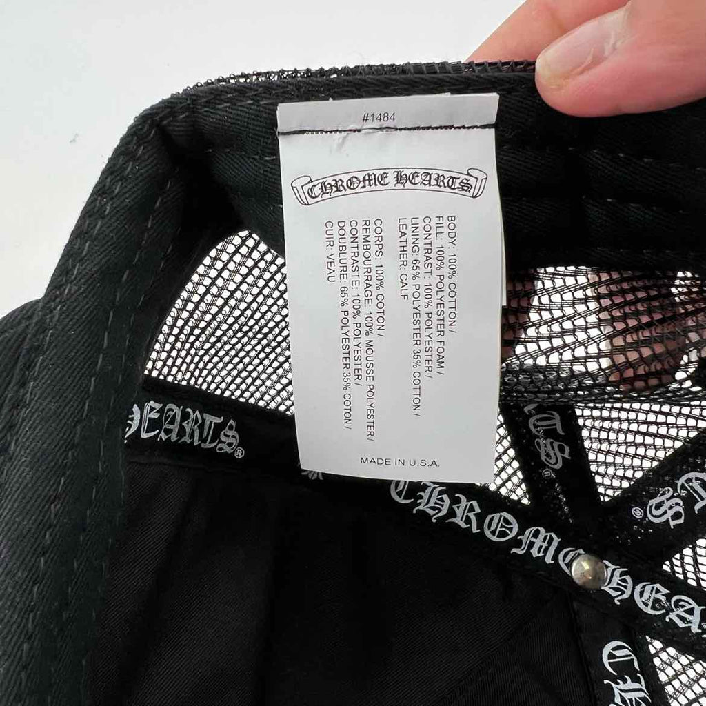 Chrome Hearts Trucker Hat "PONY HAIR CEMETERY" New Black Size OS