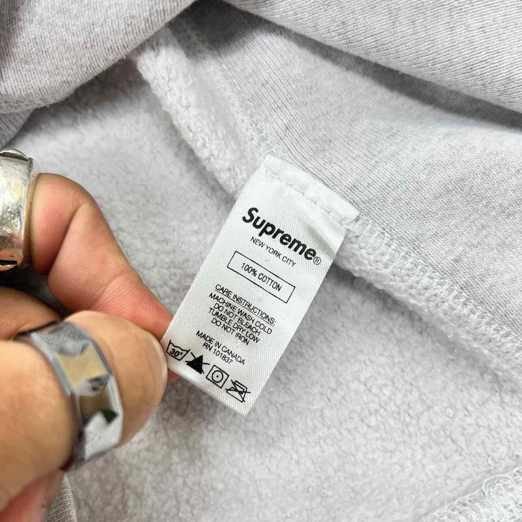 Supreme Hoodie "APPLE" Ash Used Size L