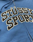 Stussy Zip Up "SPORT LOGO" Blue New Size 2XL