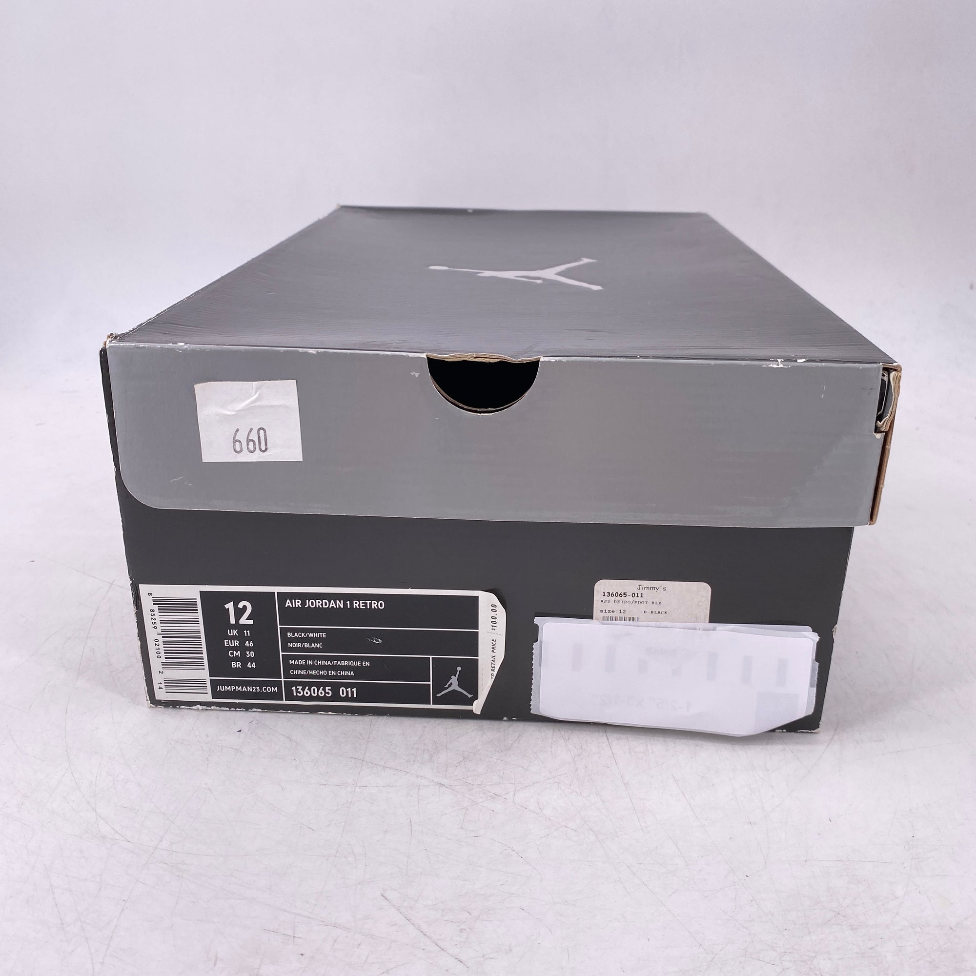 Air Jordan 1 Retro &quot;Polka Dot Black White&quot; 2009 Used Size 12