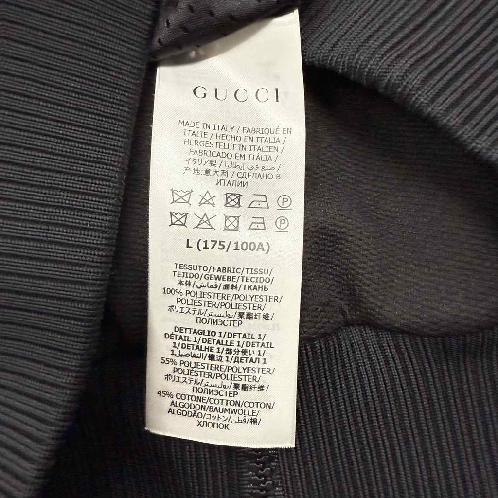 Gucci Zip Up "GG JACQUARD WEB" Black Used Size L
