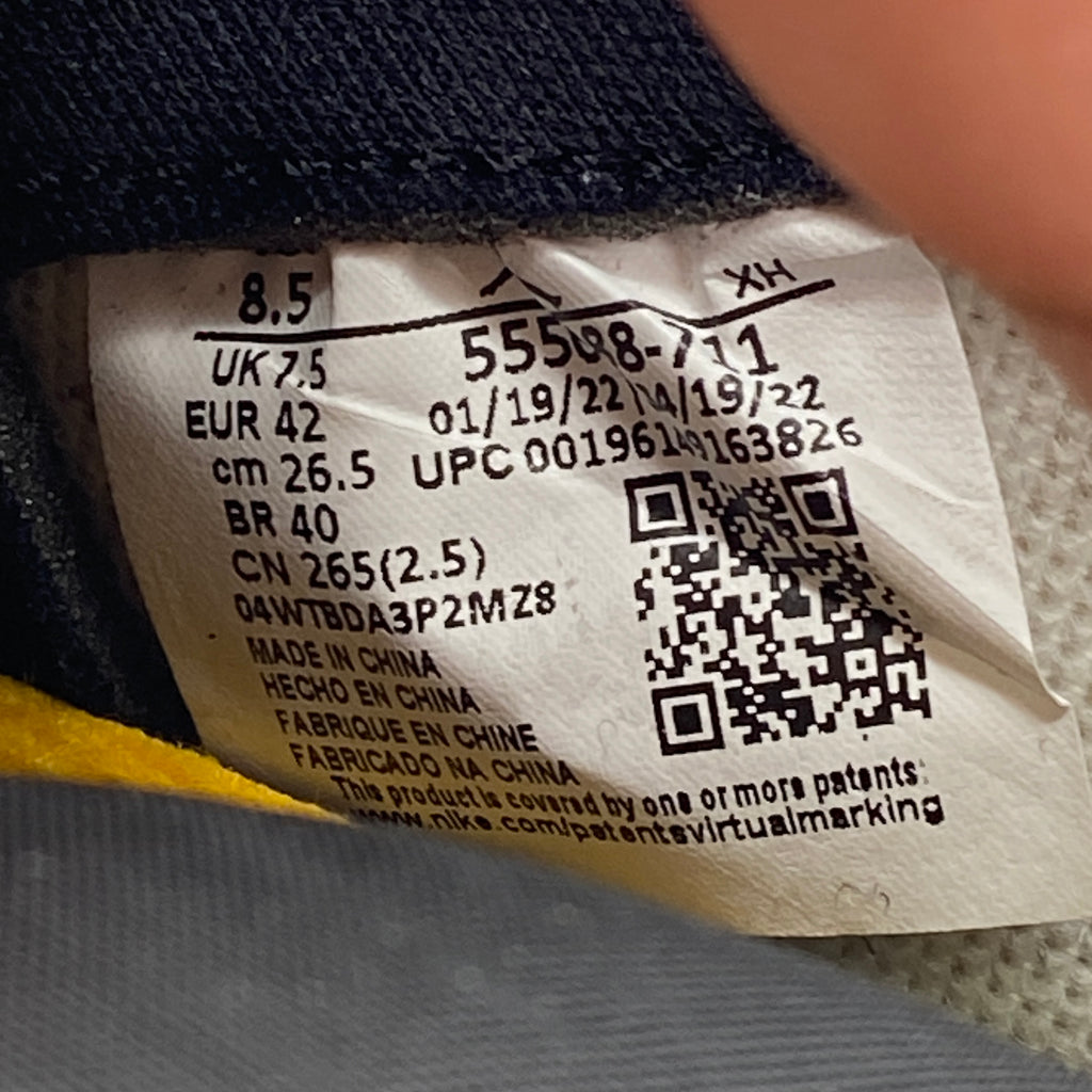 Air Jordan 1 Retro High OG "Taxi" 2022 New Size 8.5