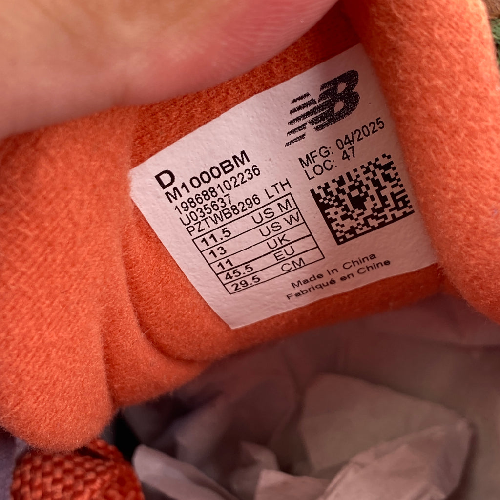 New Balance 1000 "Salehe Bembury" 2025 Used Size 11.5