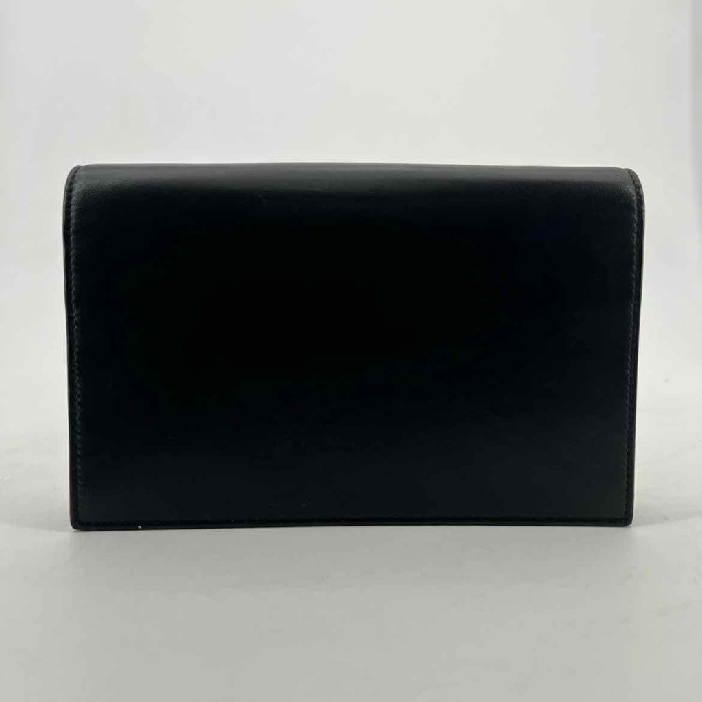 Saint Laurent Wallet "UPTOWN LEATHER CHAIN WALLET" Used Black Size OS