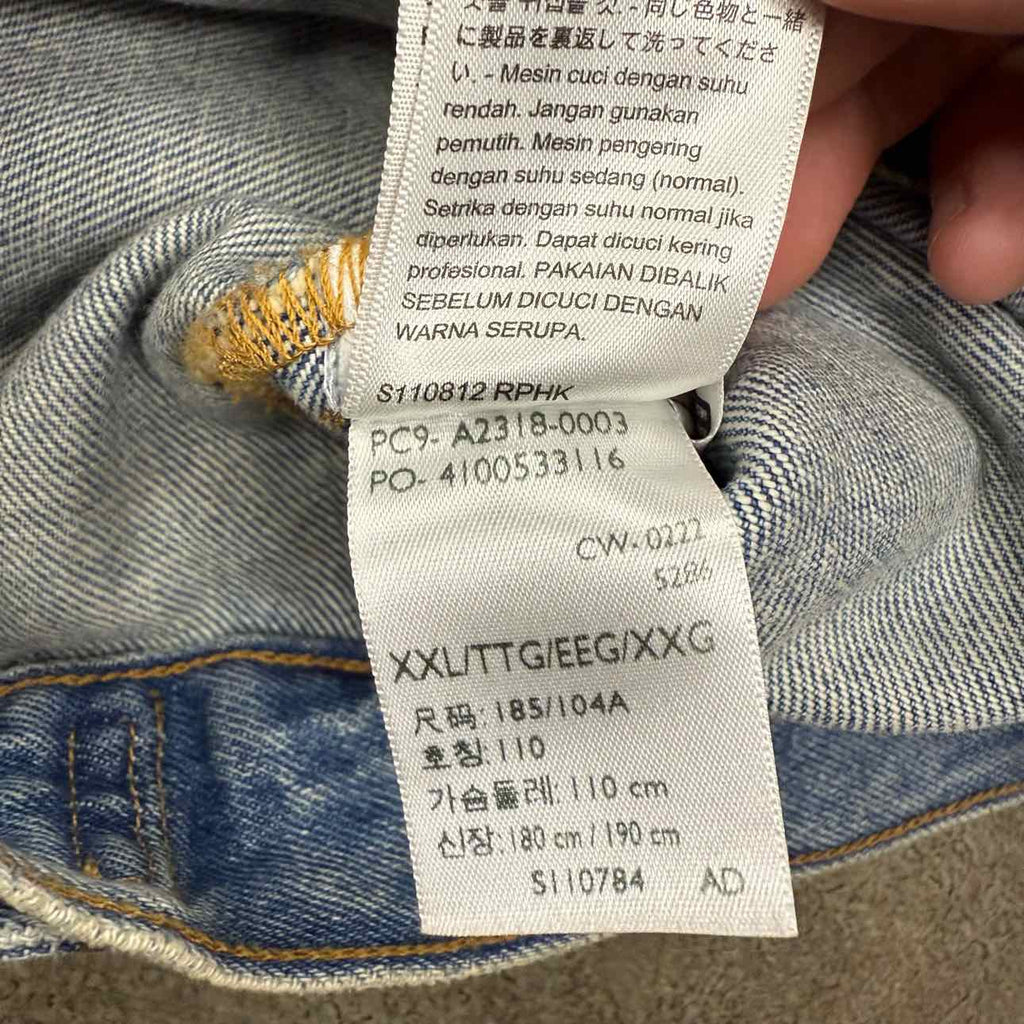 Denim Tears Jacket "STUSSY" Blue Used Size 2XL