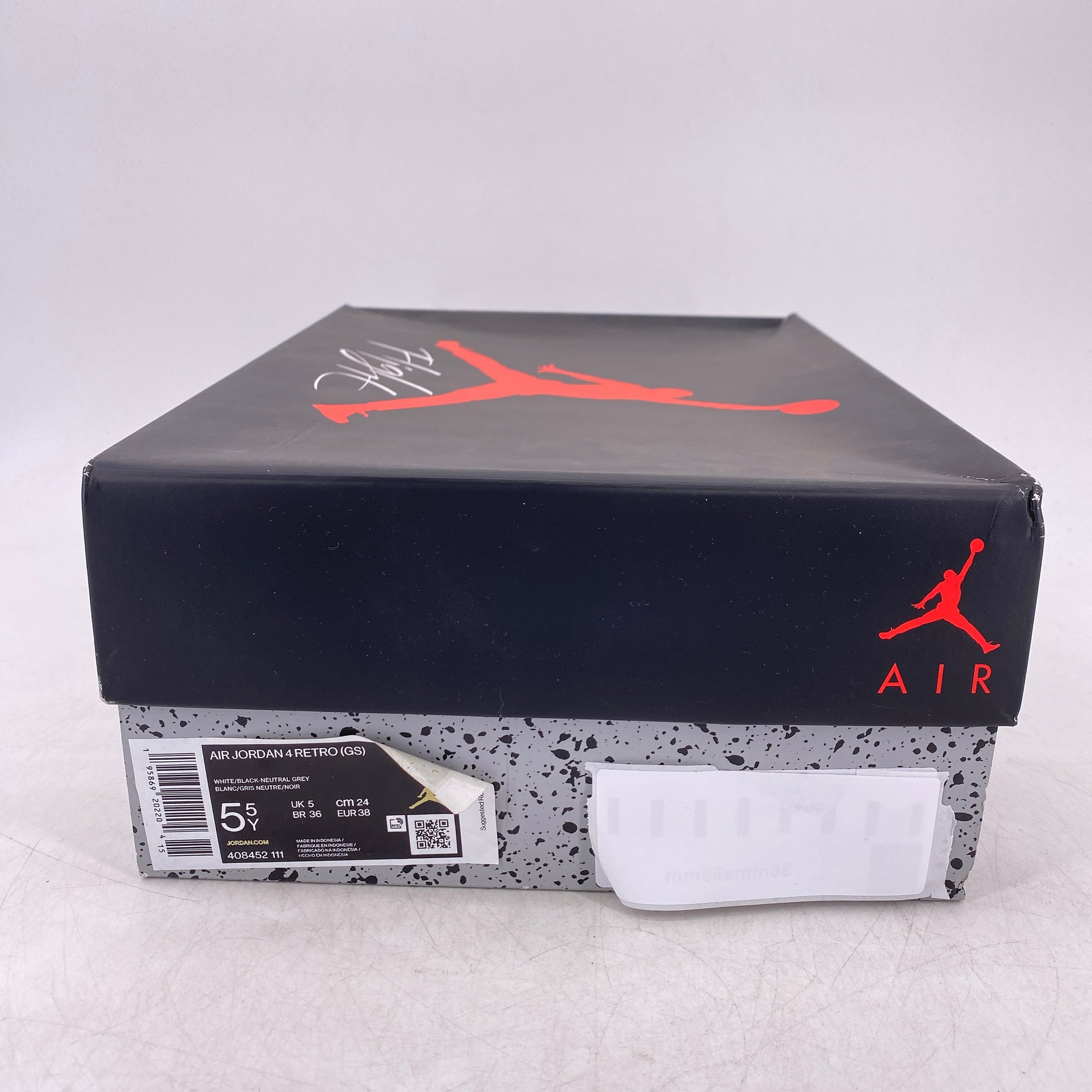 Air Jordan (GS) 4 Retro &quot;Military Black&quot; 2024 New Size 5.5Y