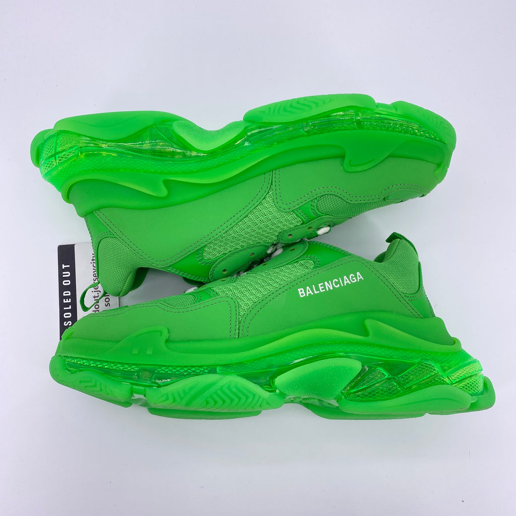 Balenciaga Triple S "Neon Green"  Used Size 9