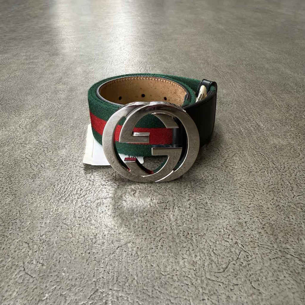 Gucci Belt "NYLON" Used Green Size 75