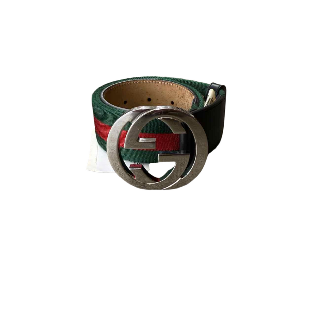 Gucci Belt "NYLON" Used Green Size 75