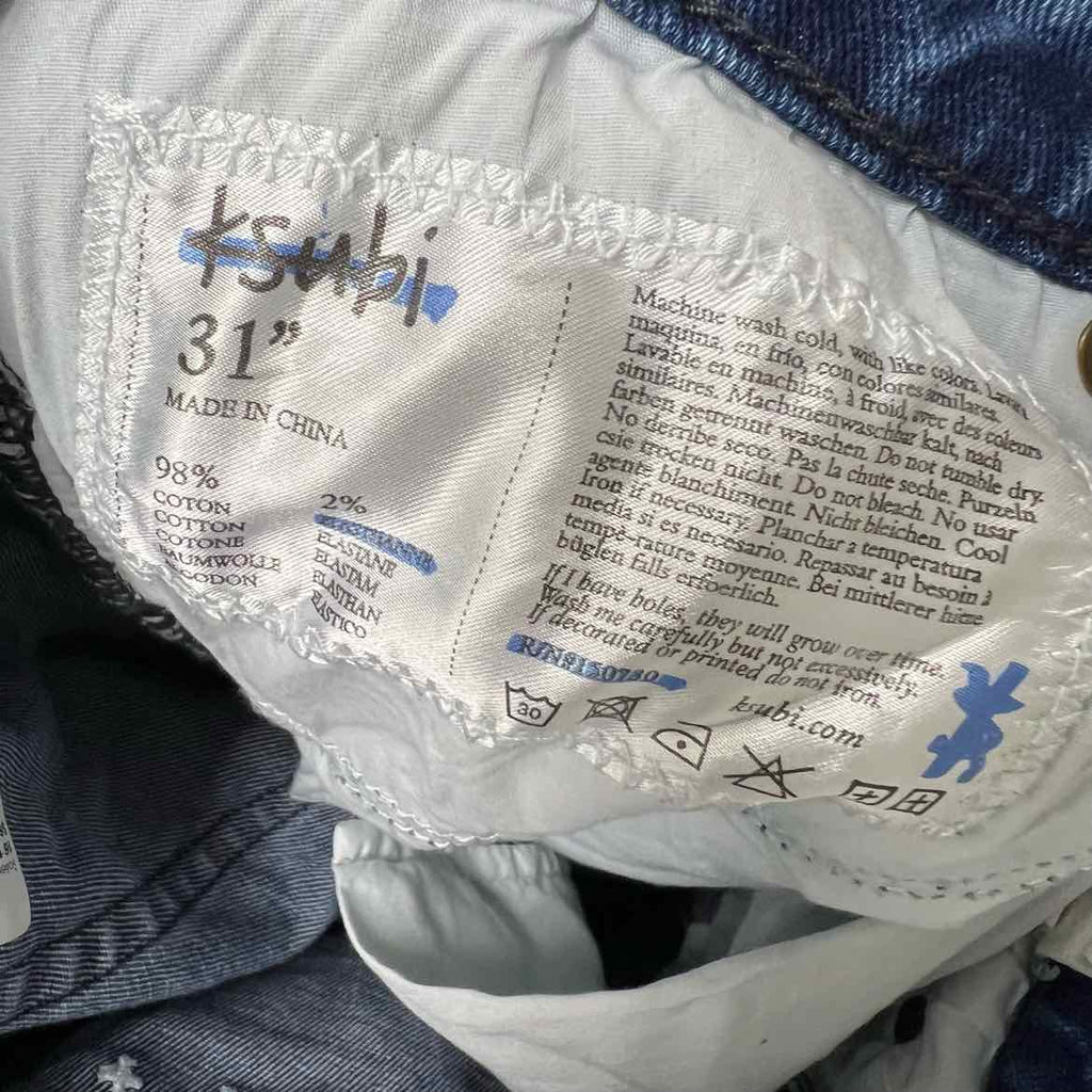 KSUBI Jeans "DISTRESSED" Blue Used Size 31