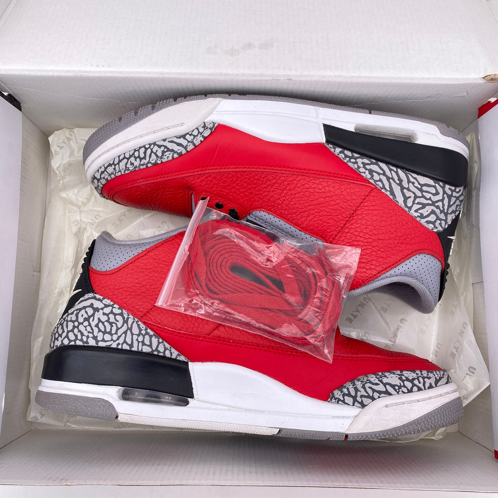 Air Jordan 3 Retro "Unite Fire Red" 2020 Used Size 7.5