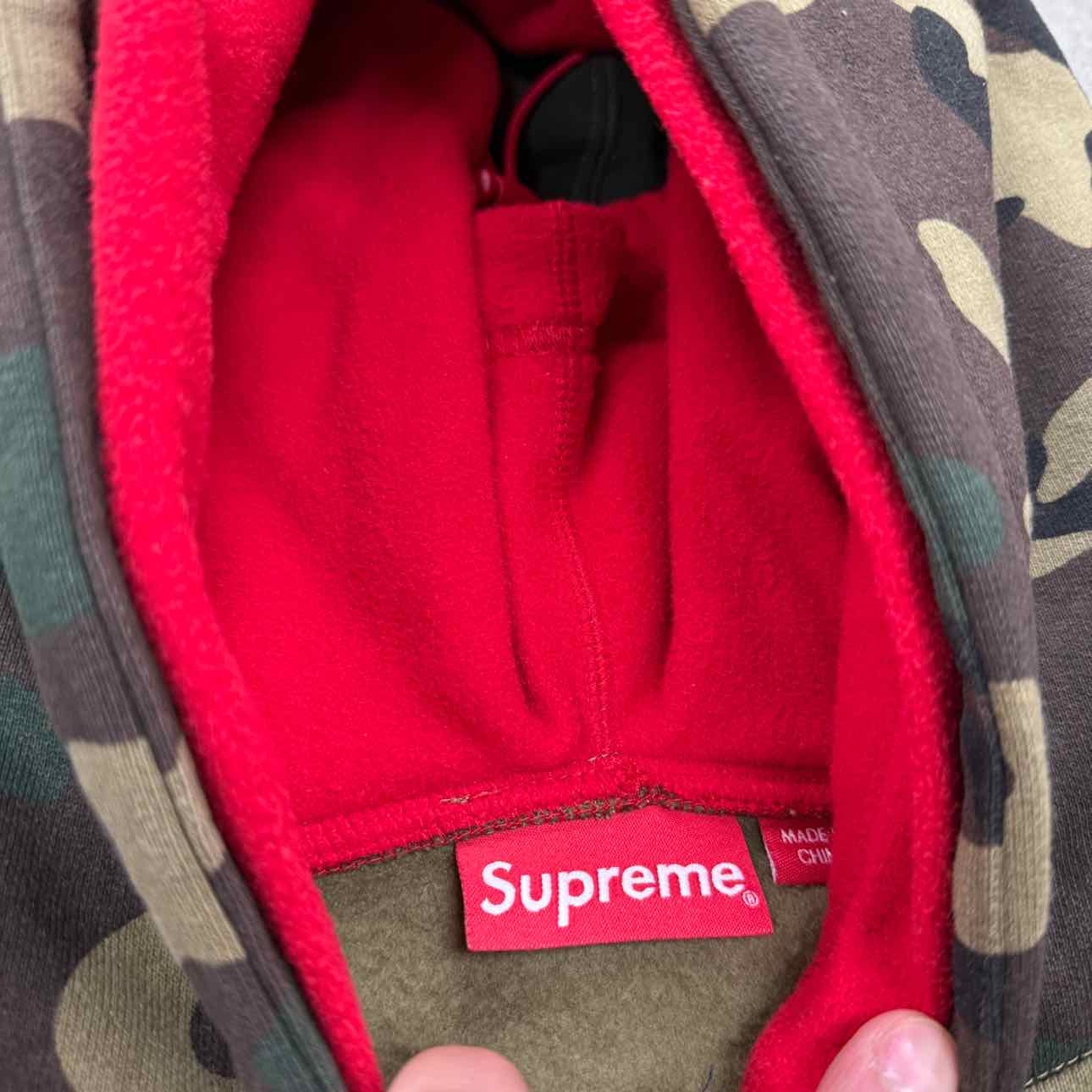 Supreme Zip Up &quot;DOUBLE HOOD FACEMASK&quot; Camo Used Size 2XL
