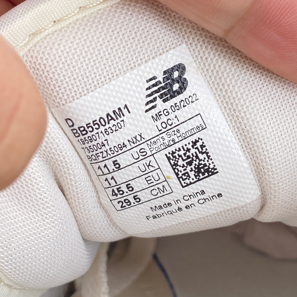 New Balance 550 / ALD "White Leather" 2022 New Size 11.5