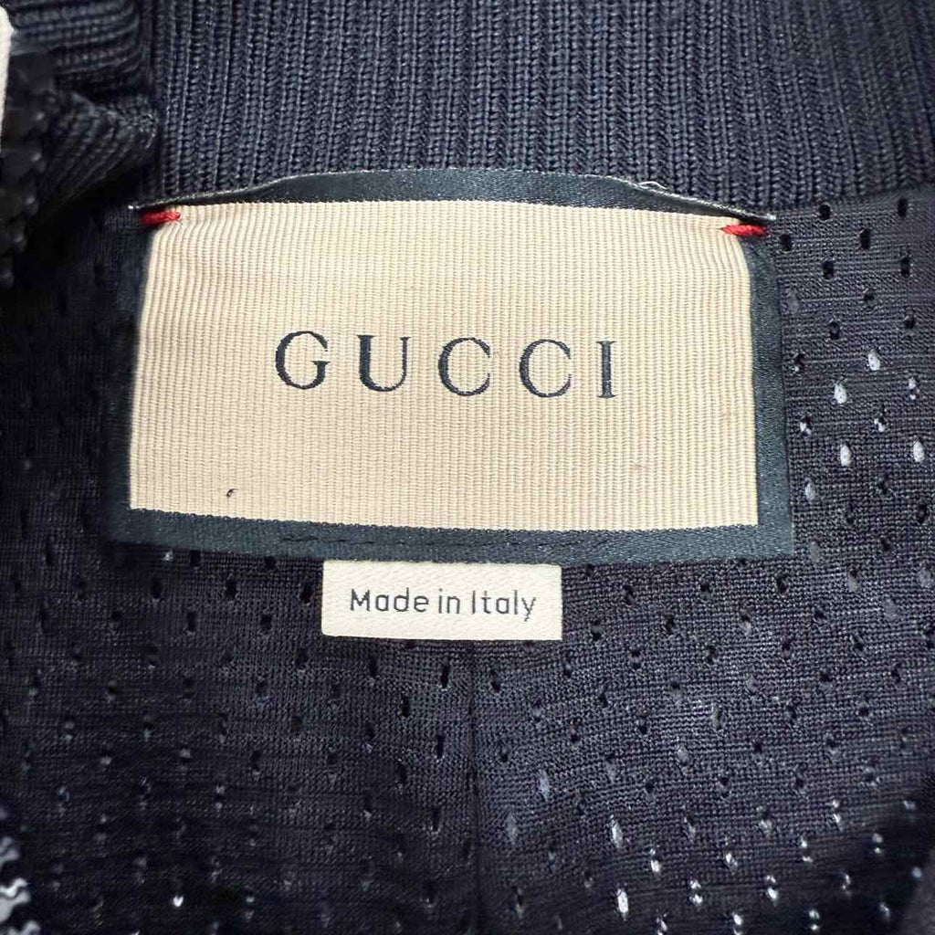 Gucci Zip Up "GG JACQUARD WEB" Black Used Size L