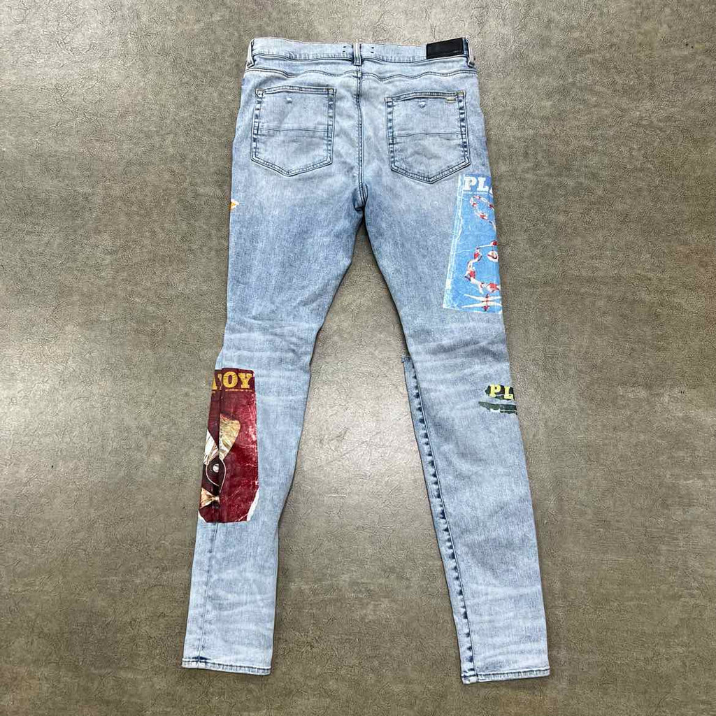 Amiri Jeans "PLAYBOY" Blue Used Size 38