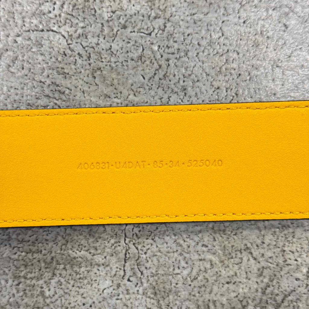 Gucci Belt "ADIDAS" New Yellow Size 34 Belts