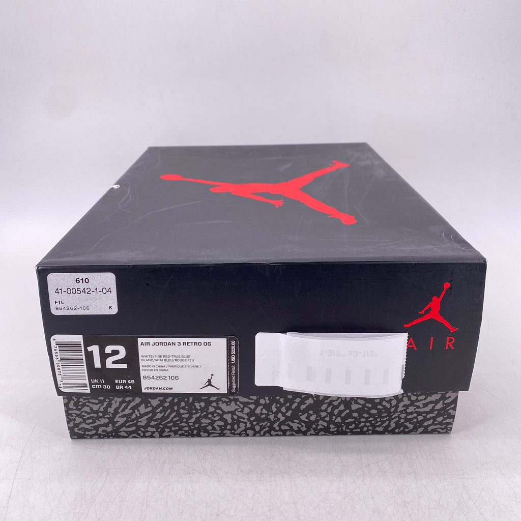Air Jordan 3 Retro "True Blue" 2016 New Size 12