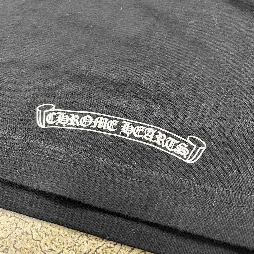Chrome Hearts T-Shirt "NECK LOGO" Black Used Size L