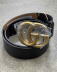 Gucci Belt "GG" New Black Size 34