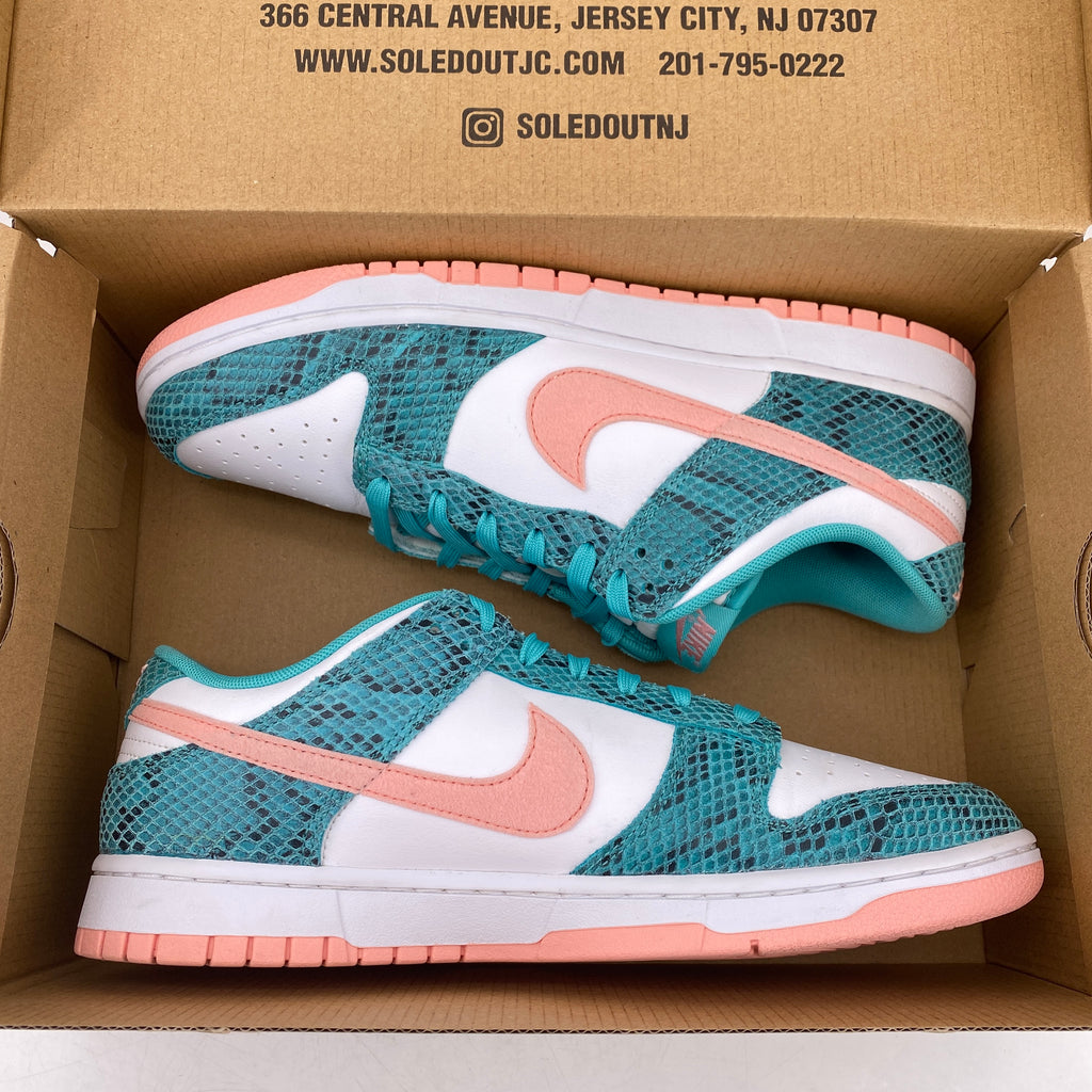 Nike Dunk Low "Snakeskin Teal Bleached" 2022 Used Size 10.5