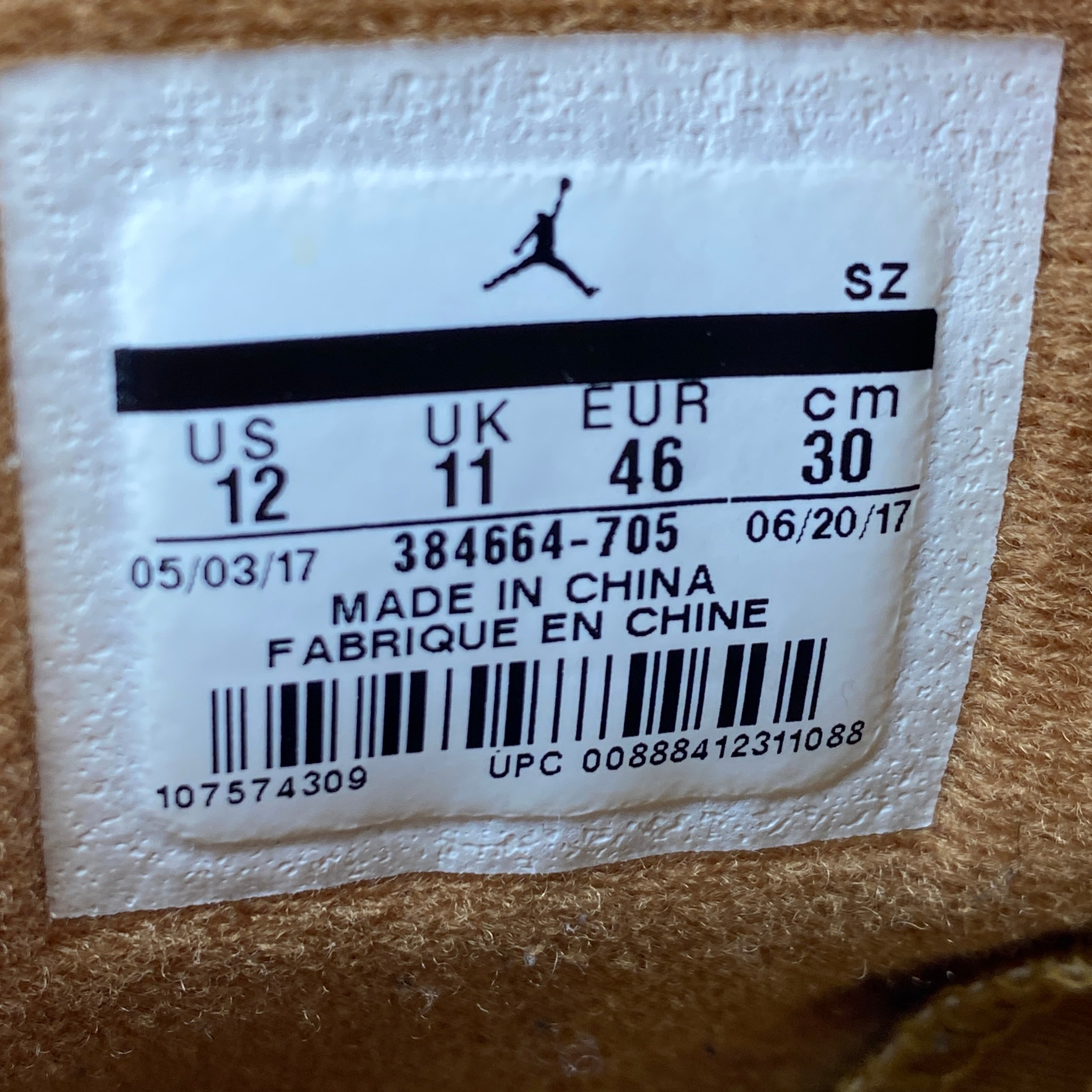 Air Jordan 6 Retro "Wheat" 2017 Used Size 12