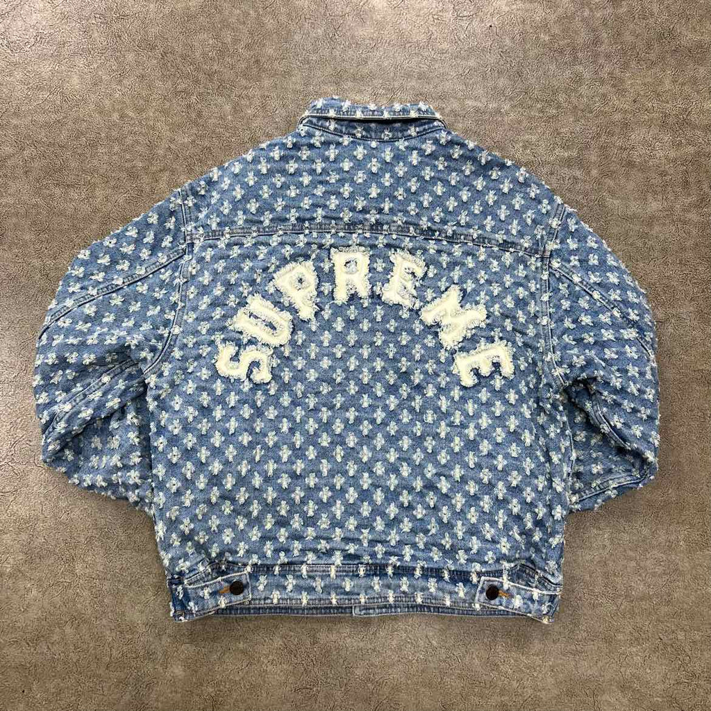 Supreme Trucker Jacket "HOLE PUNCH" Blue Used Size S