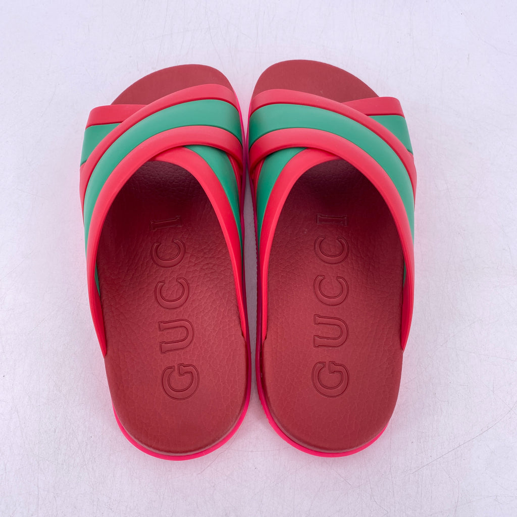 Gucci Web Slide "Pink Rubber"  New Size 9W