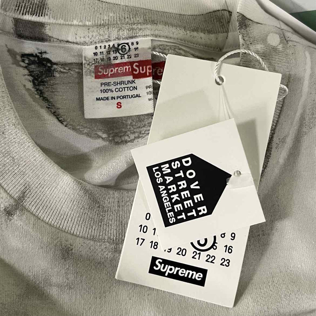 Supreme T-Shirt "MAISON MARGIELA BOX LOGO" White New Size S