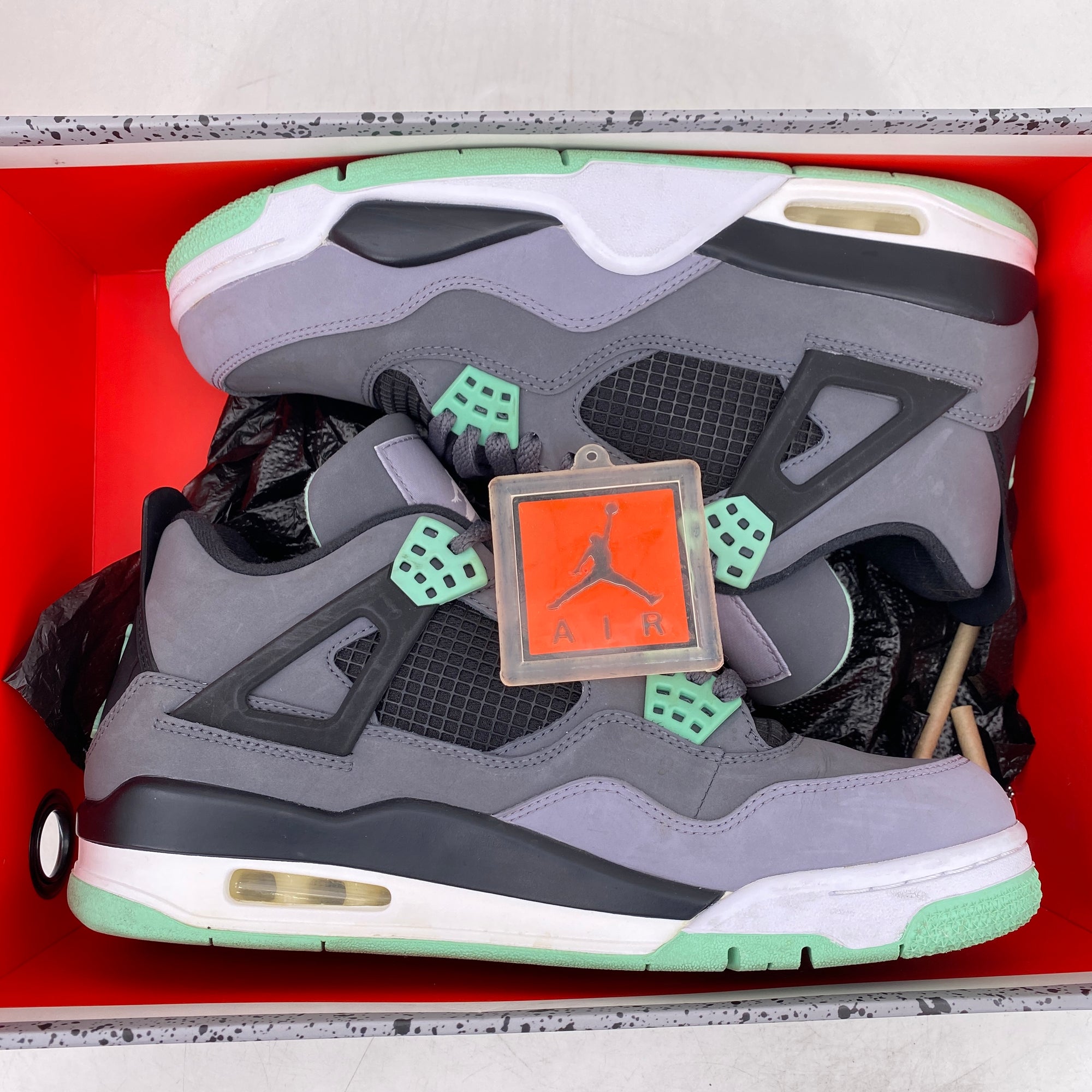 Air Jordan 4 Retro &quot;Green Glow&quot; 2013 Used Size 9
