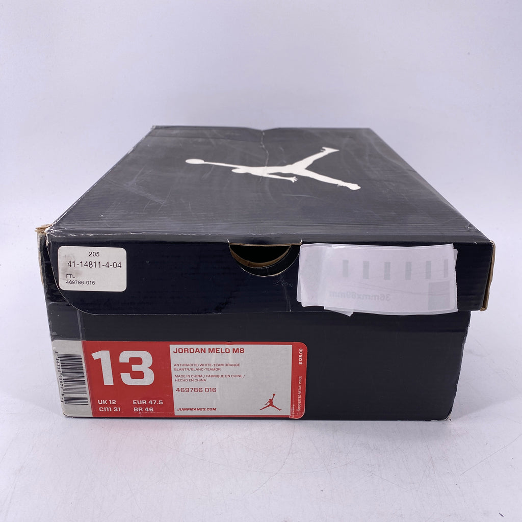 Air Jordan Melo M8 "Anthracite Orange" 2012 Used Size 13