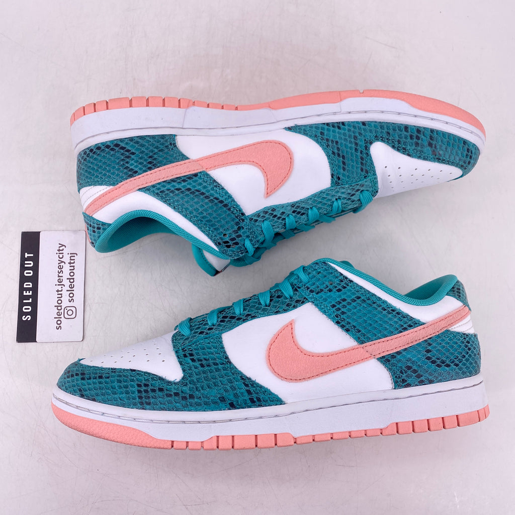 Nike Dunk Low "Snakeskin Teal Bleached" 2022 Used Size 10.5