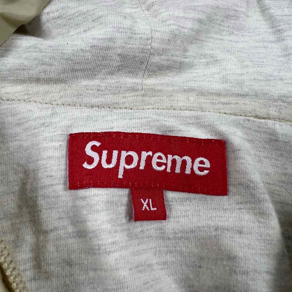 Supreme Zip Up "SPELLOUT" Beige Used Size XL