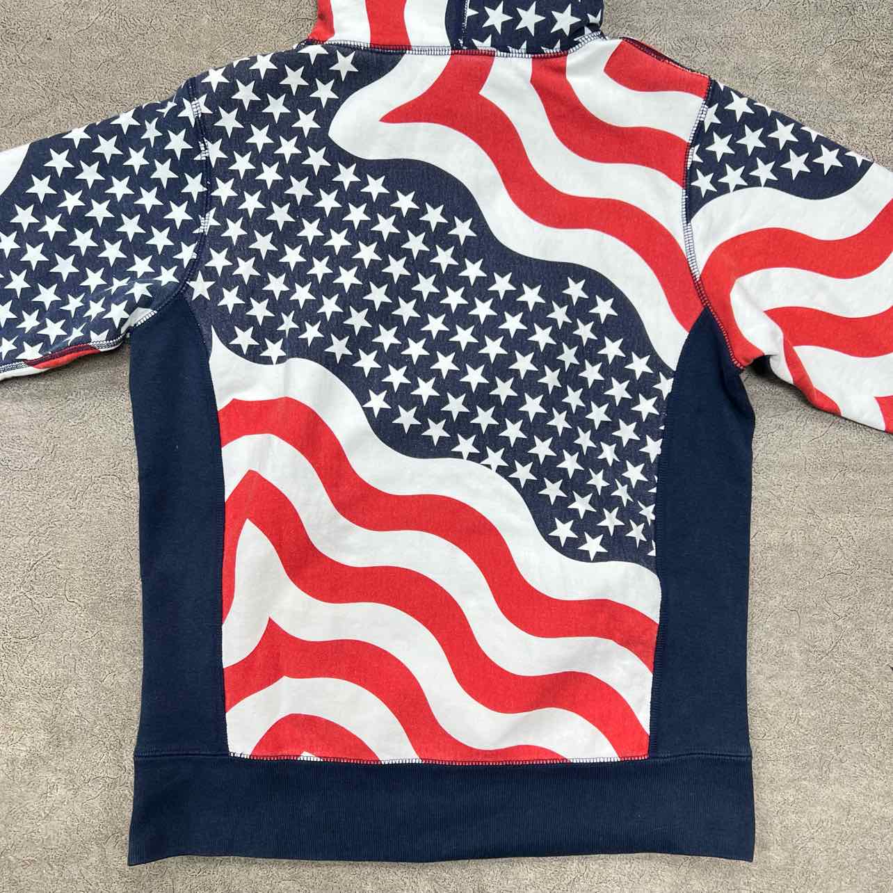 Supreme Hoodie &quot;AMERICAN FLAG&quot; Multi-Color Used Size S