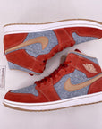 Air Jordan 1 Mid "Denim Red" 2021 Used Size 11