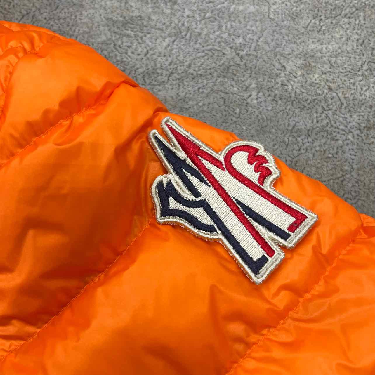 Moncler Jacket &quot;KAVIK GUIBBOTTO&quot; Orange Used Size 5