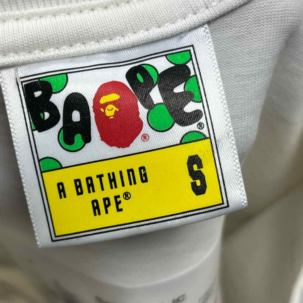 Bape T-Shirt "SLOGAN" White Used Size S