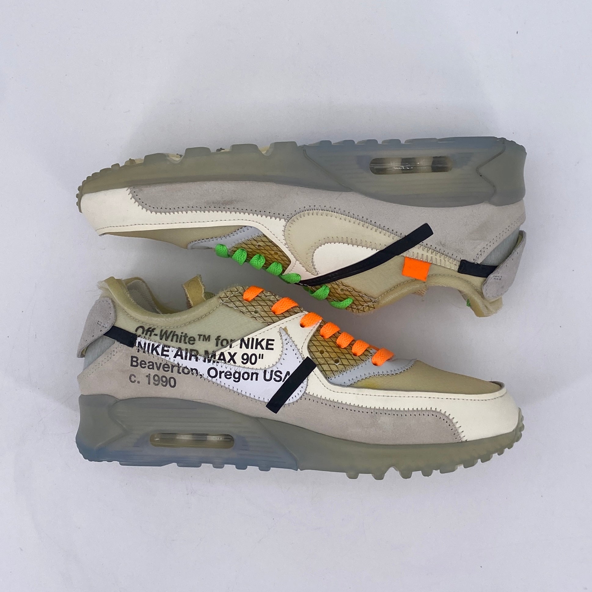 Nike Air Max 90 / OW &quot;The 10: Off-White&quot; 2017 Used Size 9