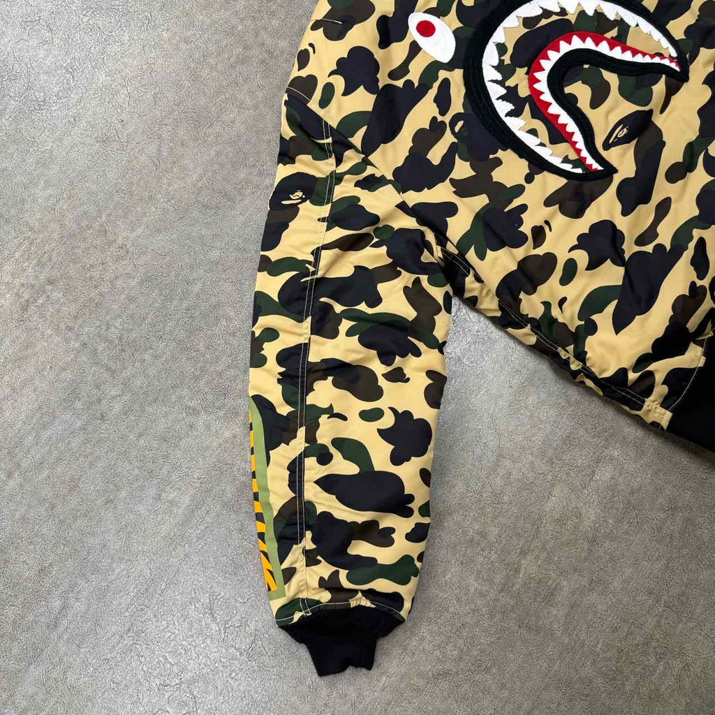 Bape Jacket "1ST CAMO SHARK" Yellow New Size XL